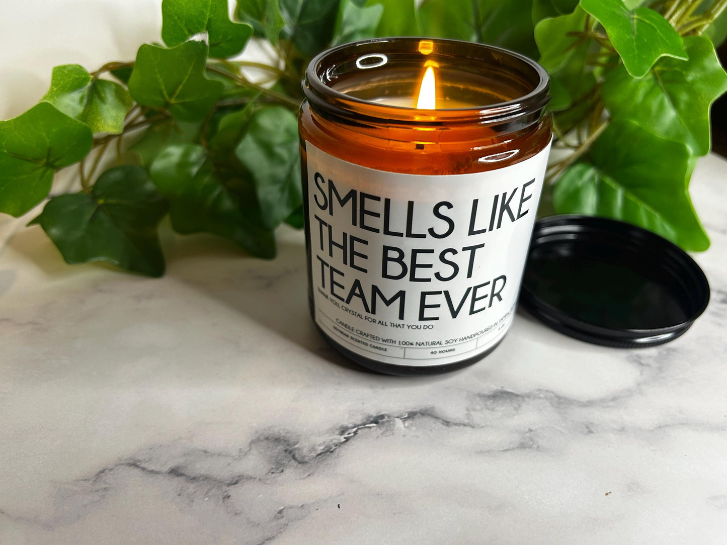 Employee Christmas Gifts Bulk, Personalized Best Team Candle, Corporate Gift, Team Appreciation, Coworker Gift, Employee Thank You Gifts