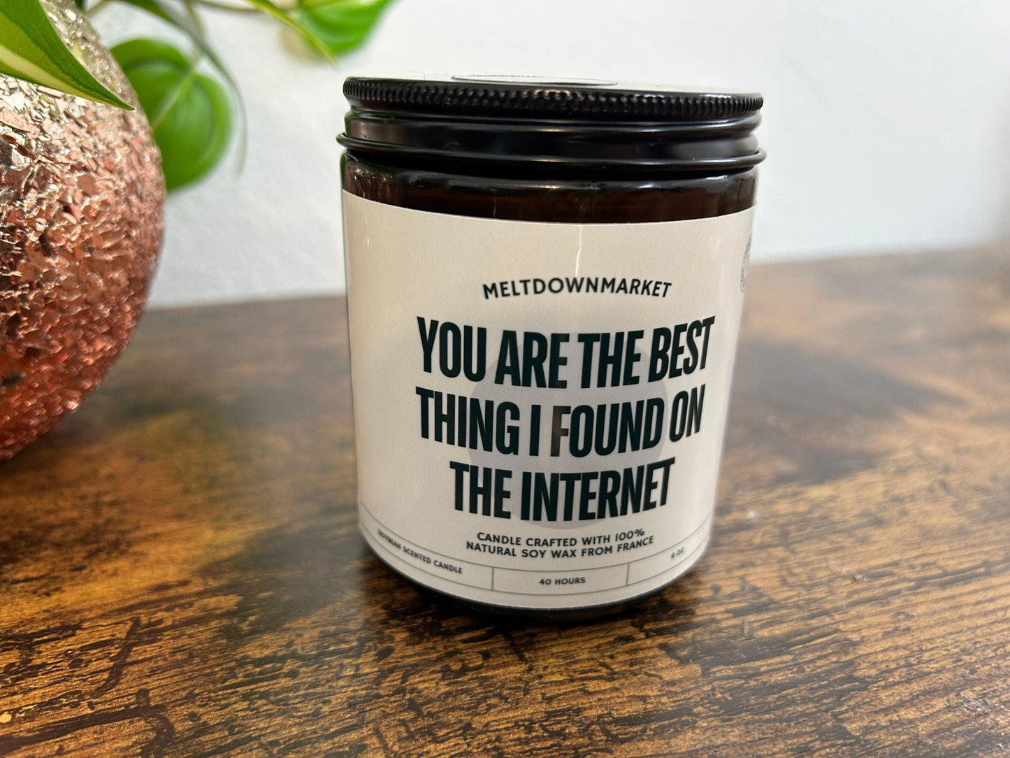 You are the best thing I found on the Internet, Couples Gift, Anniversary Gift, Engagement Gift, Homemade Soy Candles, Personalized Gifts