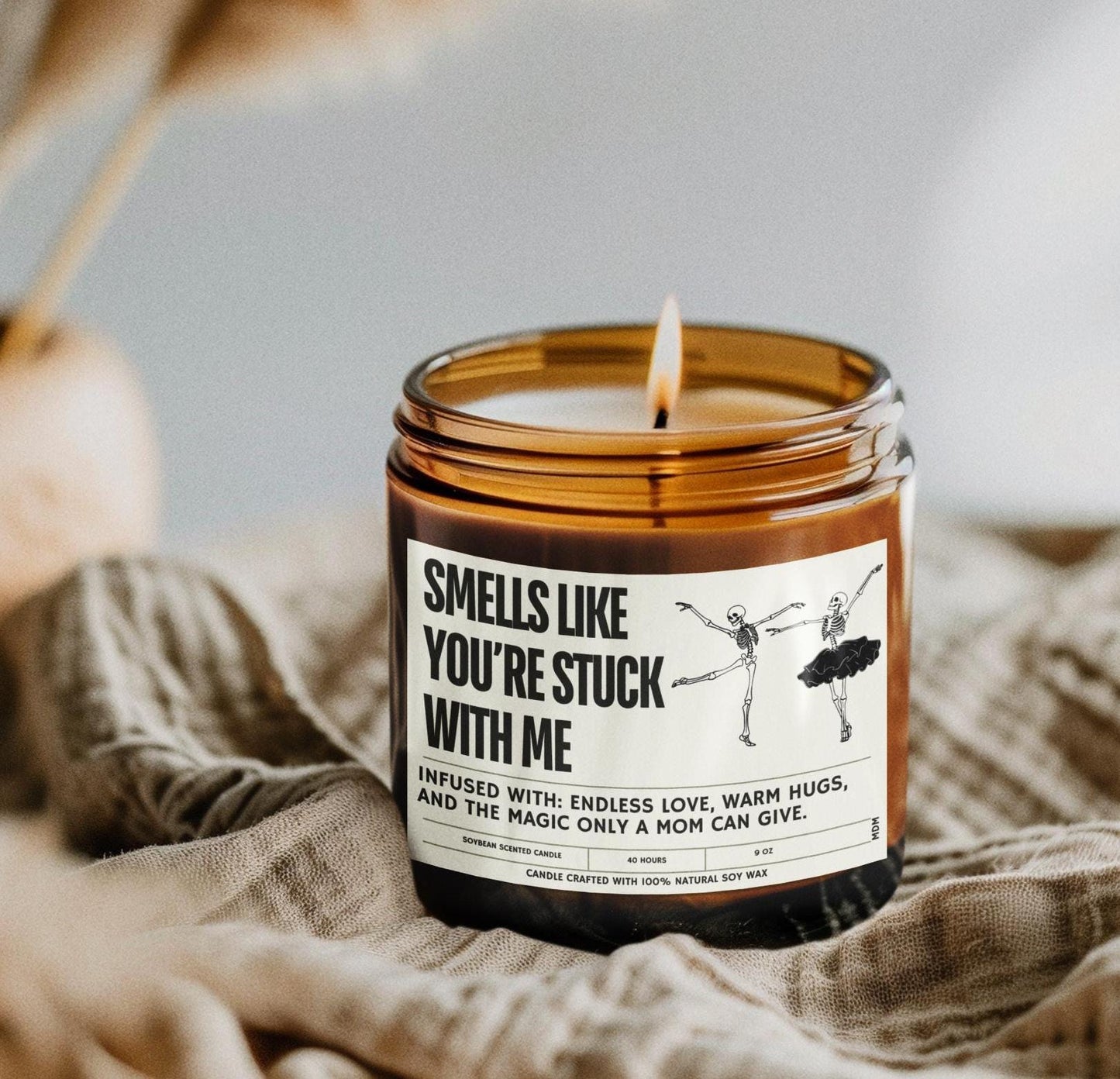 Smells like you're stuck with me, Anniversary gift for boyfriend, Funny gift for girlfriend, Cute Customizable Gift, Bestfriend gift for her