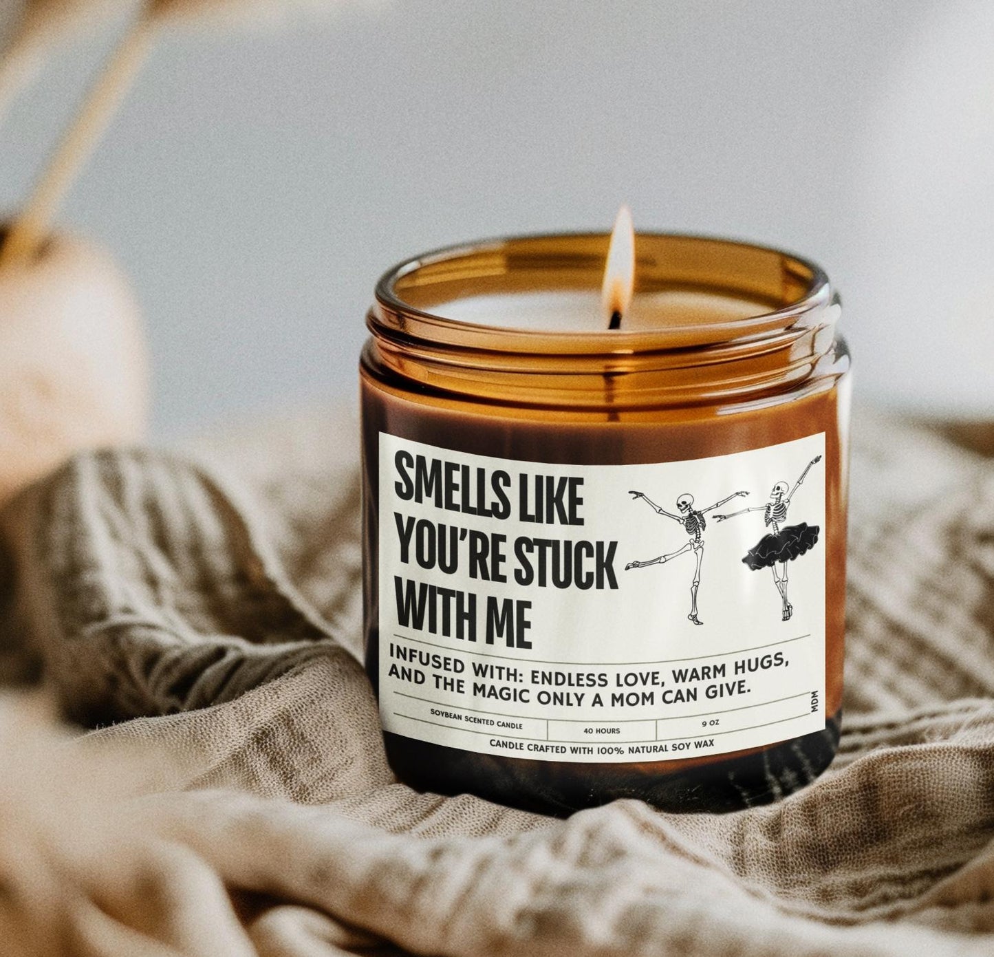 Smells like you're stuck with me, Anniversary gift for boyfriend, Funny gift for girlfriend, Cute Customizable Gift, Bestfriend gift for her