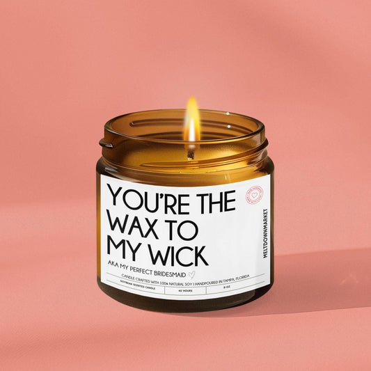 Funny Bridesmaid Gifts, Bridesmaid Proposal Gift, Bachelorette Favors, Maid of Honor Gift, Wedding Accessories, Custom Candle, Bridesmaid