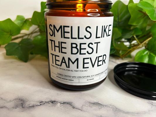 Employee Christmas Gifts Bulk, Personalized Best Team Candle, Corporate Gift, Team Appreciation, Coworker Gift, Employee Thank You Gifts