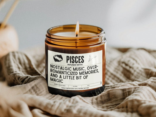 March Birthday Candle, Funny Pisces Candle, Funny Personalized Gift, Unique Handmade Zodiac Pisces Candle